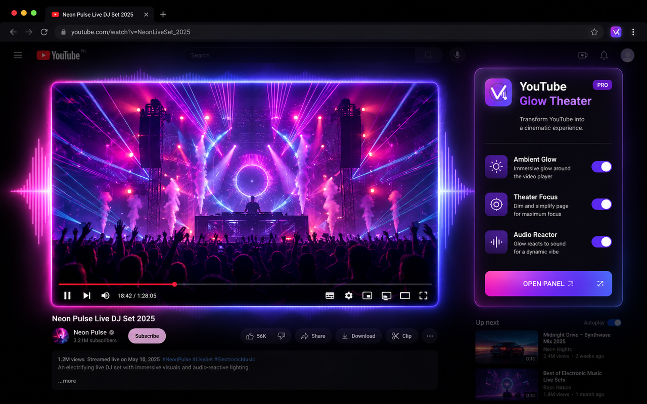 Live DJ audio reactor screenshot